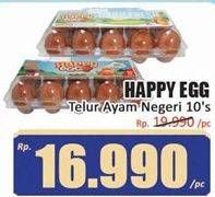 Promo Harga HAPPY EGG Telur Ayam Negeri 10 pcs - Hari Hari