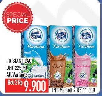 Promo Harga FRISIAN FLAG Susu UHT Purefarm All Variants per 2 box 225 ml - Hypermart