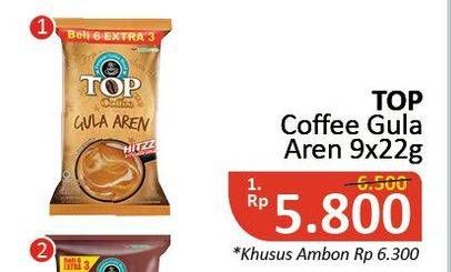 Promo Harga TOP COFFEE Gula Aren per 9 pcs 22 gr - Alfamidi