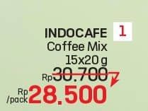 Promo Harga Indocafe Coffeemix per 15 sachet 20 gr - LotteMart