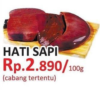 Promo Harga Beef Liver (Hati Sapi) per 100 gr - Yogya