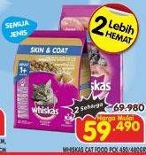 Promo Harga Whiskas Adult Cat Food All Variants 480 gr - Superindo