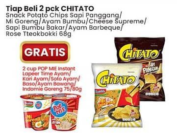 Promo Harga Chitato Snack Potato Chips Sapi Panggang Beef Barbeque, Mi Goreng, Ayam Barbekiu, Keju, Potato Spicy Griller Beef, Ayam Bumbu Spicy Chicken, Rose Tteokbokki 15 gr - Indomaret