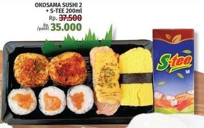 Promo Harga OKOSAMA Sushi 2 + S TEE 200ml  - LotteMart