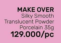 Promo Harga MAKE OVER Silky Smooth Translucent Powder 01 Porcelain 35 gr - Guardian