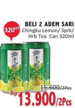 Promo Harga ADEM SARI Ching Ku Herbal Tea, Sparkling Herbal Lemon, Herbal Lemon 320 ml - Alfamidi