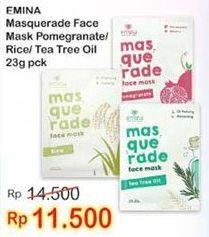 Promo Harga EMINA Masquerade Face Mask Pomegranate, Rice, Tea Tree Oil 23 gr - Indomaret