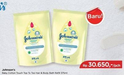 Promo Harga JOHNSONS Baby Cottontouch Top to Toe Bath 375 ml - TIP TOP