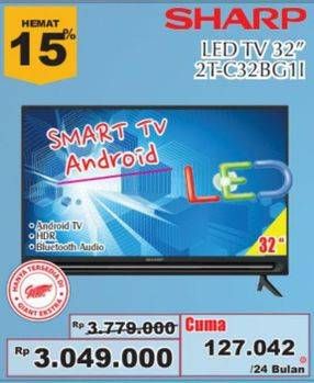 Promo Harga SHARP 2T-C32BG1 | LED TV 32 inch  - Giant