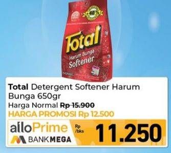 Promo Harga Total Detergent Softener Harum Bunga 650 gr - Carrefour