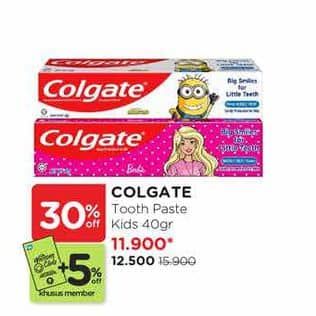Promo Harga Colgate Toothpaste Kids 40 gr - Watsons