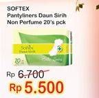 Promo Harga Softex Pantyliner Daun Sirih 20 pcs - Indomaret