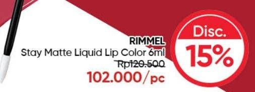 Promo Harga RIMMEL Stay Matte Liquid Lip Colour  6 ml - Guardian