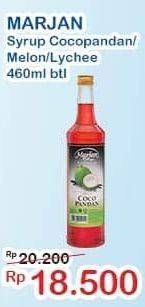 Promo Harga MARJAN Syrup Boudoin Cocopandan, Melon, Leci 460 ml - Indomaret