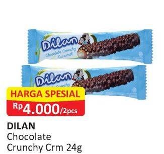 Promo Harga DILAN Chocolate Crunchy Cream per 2 pcs 24 gr - Alfamart