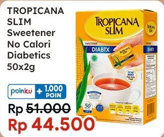 Promo Harga Tropicana Slim Sweetener Diabtx 50 pcs - Indomaret