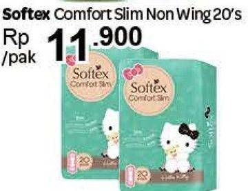 Promo Harga Softex Comfort Slim NonWing 23cm 20 pcs - Carrefour