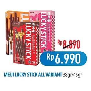 Promo Harga Meiji Biskuit Lucky Stick All Variants 35 gr - Hypermart