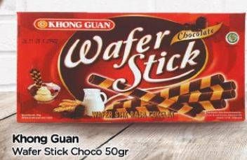 Promo Harga KHONG GUAN Wafer Stick Chocolate 50 gr - TIP TOP