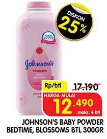 Promo Harga JOHNSONS Baby Powder BedTime, Blossom 300 gr - Superindo