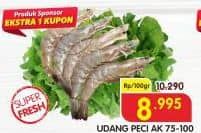 Promo Harga Udang Peci AK 75-100 per 100 gr - Superindo