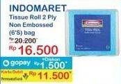 Promo Harga Indomaret Tissue Roll 2 Ply Non Embossed 6 roll - Indomaret