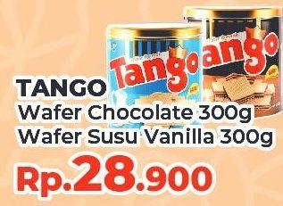 Promo Harga TANGO Wafer Chocolate, Vanilla Milk 300 gr - Yogya