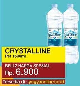 Promo Harga CRYSTALLINE Air Mineral per 2 botol 1500 ml - Yogya