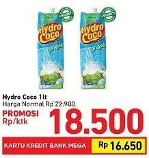 Promo Harga HYDRO COCO Minuman Kelapa Original 1 ltr - Carrefour