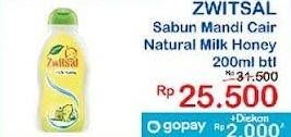 Promo Harga Zwitsal Natural Baby Bath Milky With Rich Honey 200 ml - Indomaret