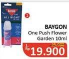 Promo Harga BAYGON All Night One Push Flower Garden 10 ml - Alfamidi