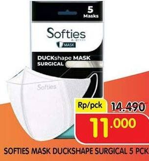Promo Harga SOFTIES Masker Surgical Duckshape 5 pcs - Superindo