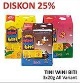 Promo Harga TINI WINI BITI Biskuit Crackers All Variants per 3 pouch 20 gr - Alfamidi