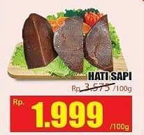 Promo Harga Beef Liver (Hati Sapi) per 100 gr - Hari Hari