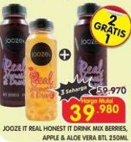 Promo Harga Jooze It Real Honest It Drink Apple Aloe Vera, Mix Berries 250 ml - Superindo