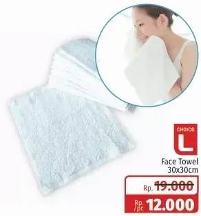 Promo Harga CHOICE L Face Towel 30x30cm  - Lotte Grosir