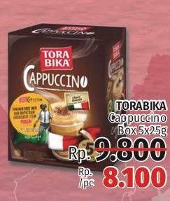 Promo Harga Torabika Cappuccino per 5 sachet 25 gr - LotteMart