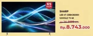 Promo Harga Sharp 4T-C65HJ6000I 65 inch 4K Frameless Google TV  - Yogya