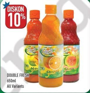 Promo Harga DOUBLE FRESH Drink Concentrate All Variants 650 ml - Hypermart