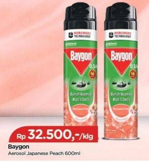 Promo Harga Baygon Insektisida Spray Japanese Peach 600 ml - TIP TOP