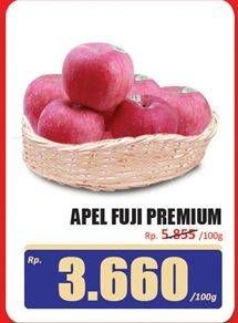 Promo Harga Apel Fuji Premium per 100 gr - Hari Hari