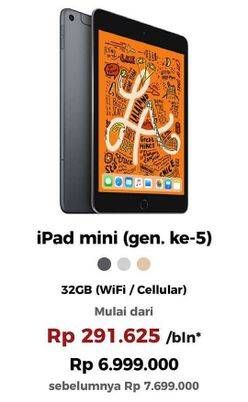 Promo Harga APPLE iPad Mini 5 | 7.9 inci - Chip A12 Bionic - Kamera 8MP 7MP  - Erafone