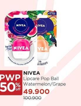 Promo Harga NIVEA Lip Balm Watermelon, Grapefruit  - Watsons