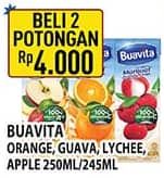 Promo Harga Buavita Fresh Juice Orange, Guava, Lychee, Apple 250 ml - Hypermart