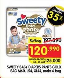 Promo Harga Sweety Gold Pants L54, M60, XL44 44 pcs - Superindo