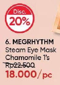 Promo Harga Megrhythm Steam Eye Mask Chamomile Scent 1 pcs - Guardian