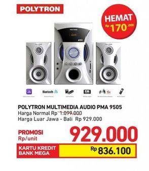Promo Harga POLYTRON PMA 9505 | Multimedia Audio 40 Watt  - Carrefour