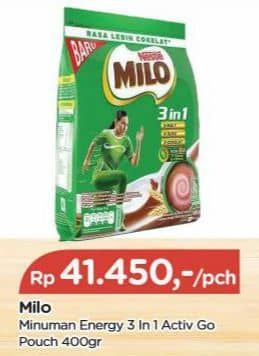 Promo Harga Milo ActivGo 3in1 300 gr - TIP TOP