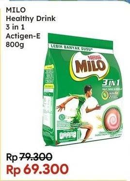 Promo Harga Milo ActivGo 3in1 800 gr - Indomaret