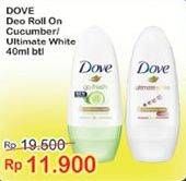 Promo Harga DOVE Deo Roll On GF Cucumber, Ultimate White 40 ml - Indomaret